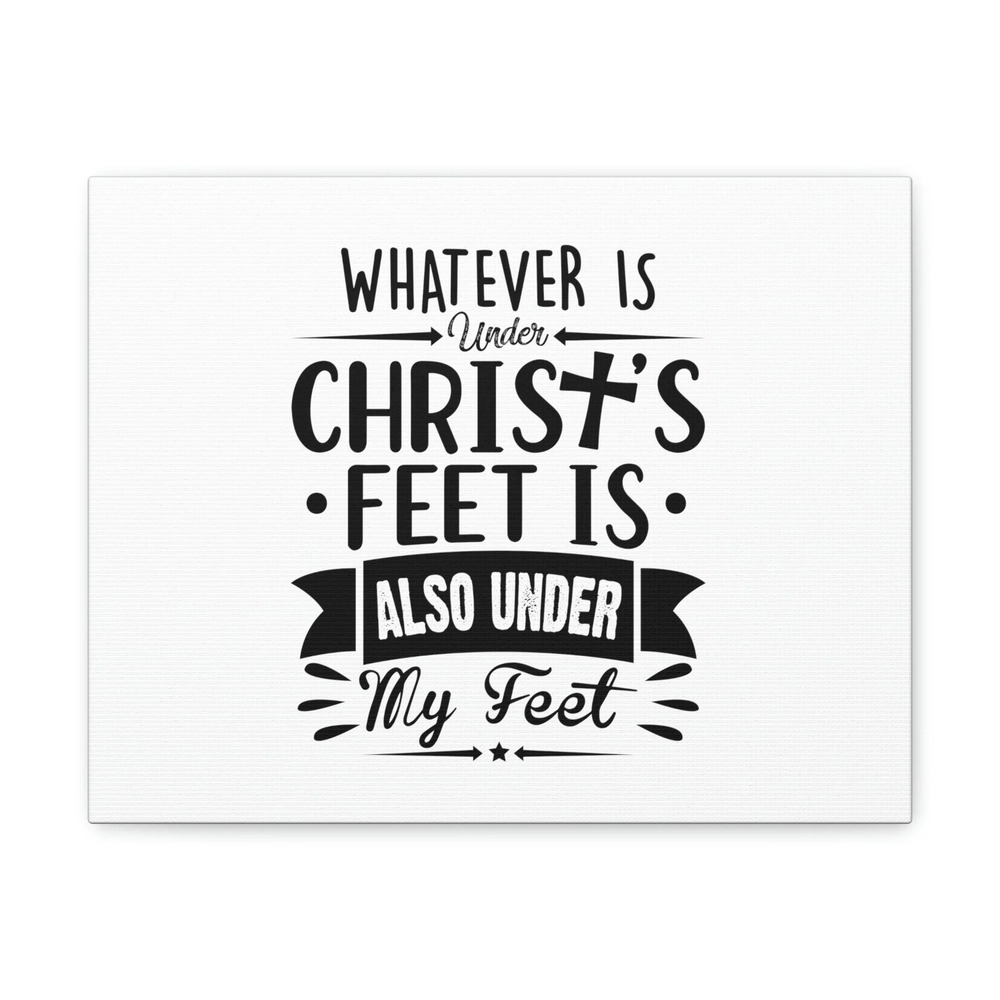 Scripture Walls Under Christ's Feet Ephesians 1:22 Cross Christian Wall Art